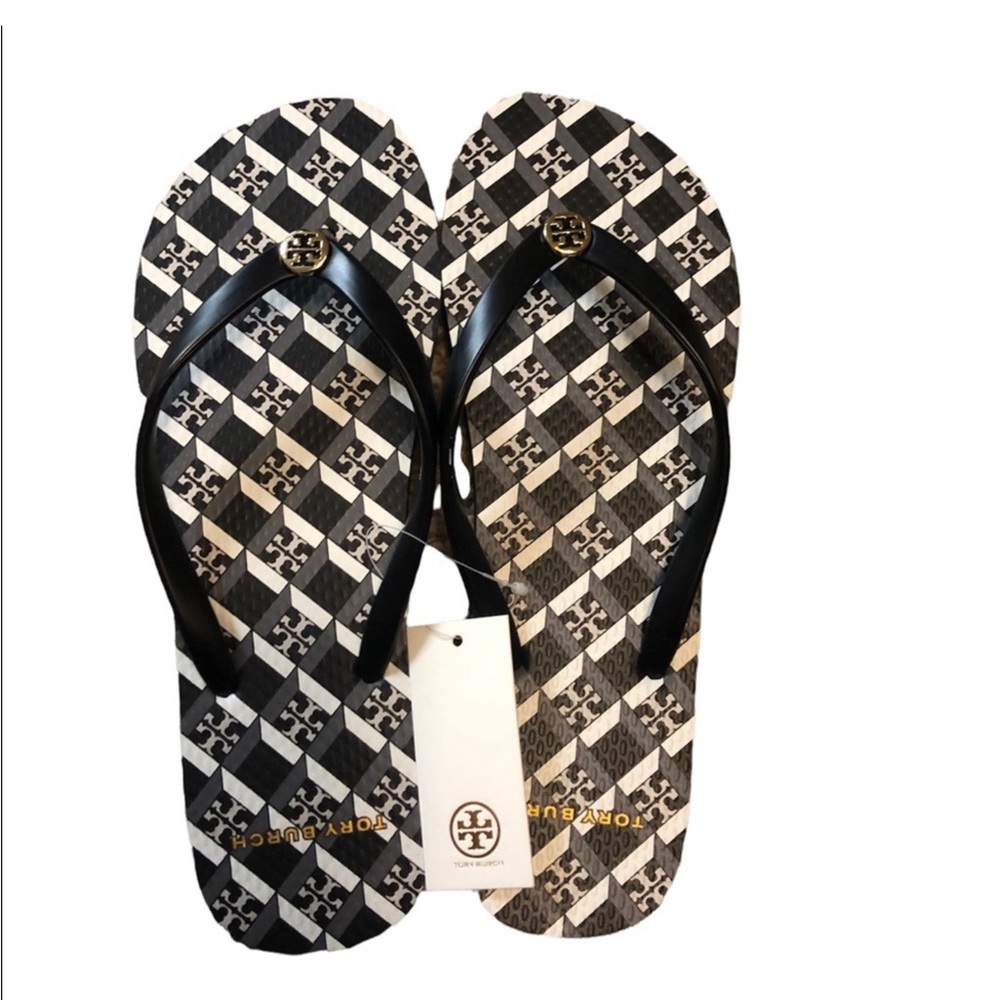 Tory Burch Monogram Geo print Flip Flops